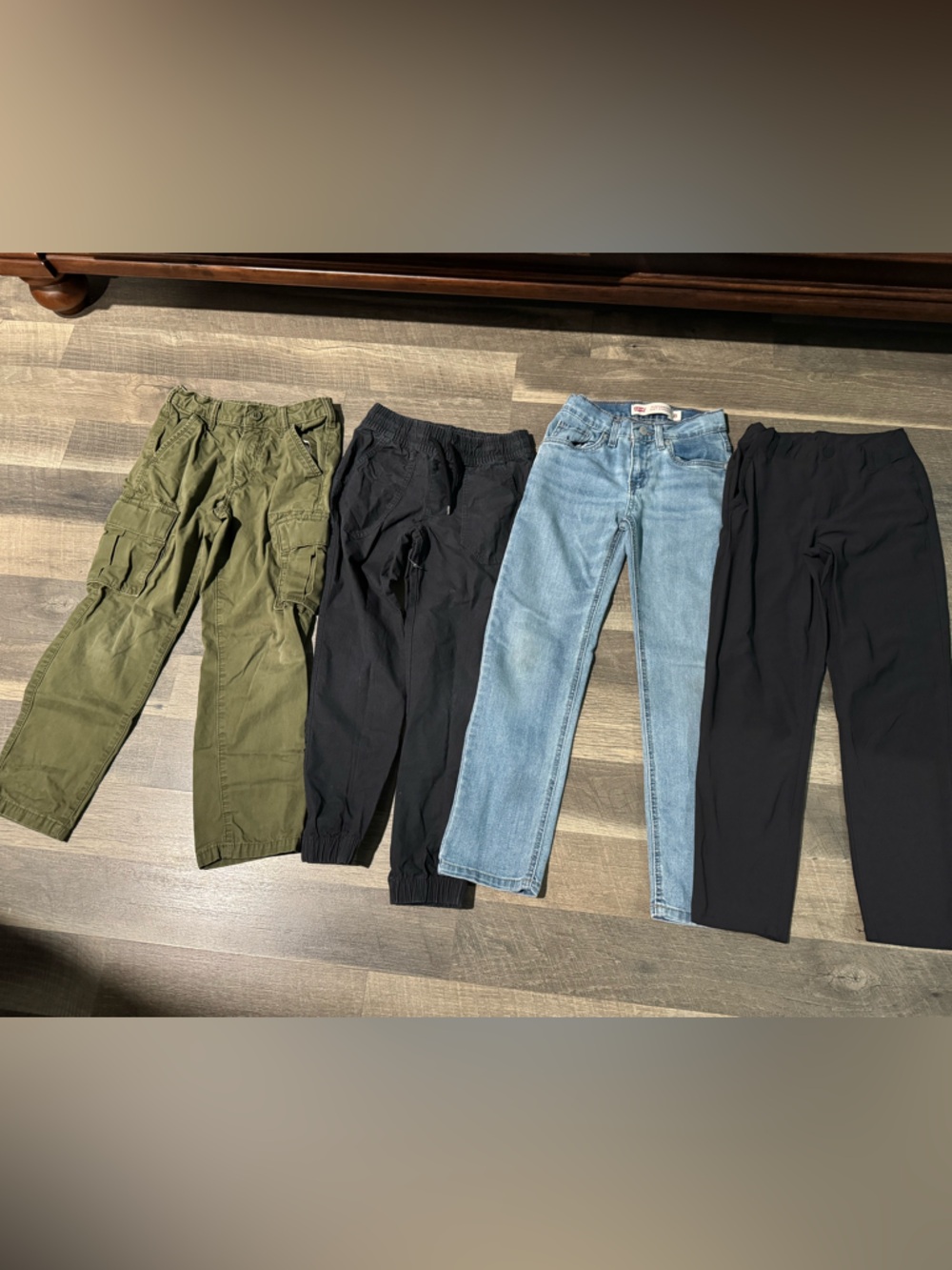 Multiples Kids Pants Lot - Olive, Black, Light Blue, Black